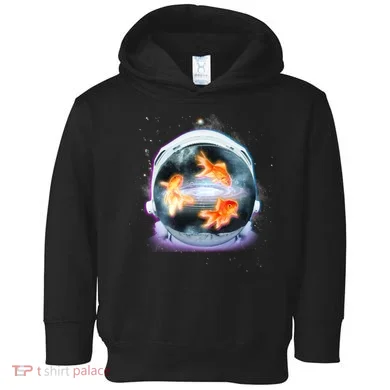 Space Astronaut Helmet Goldfish Toddler Hoodie