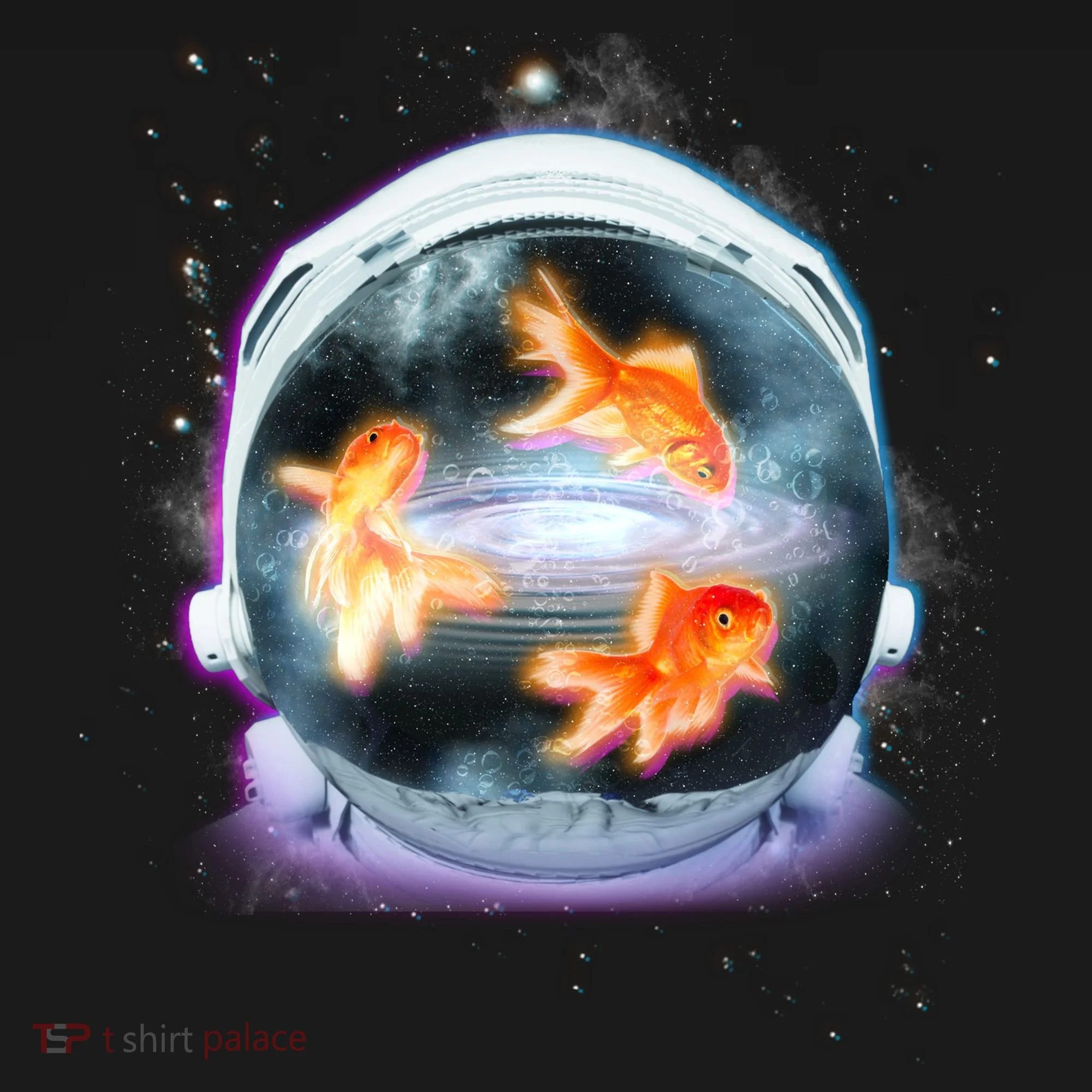 Space Astronaut Helmet Goldfish Women's T-Shirt