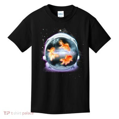Space Astronaut Helmet Goldfish Kids T-Shirt