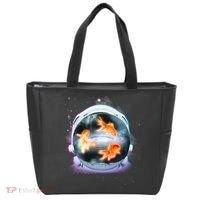 Space Astronaut Helmet Goldfish Tote Bag thumb 0