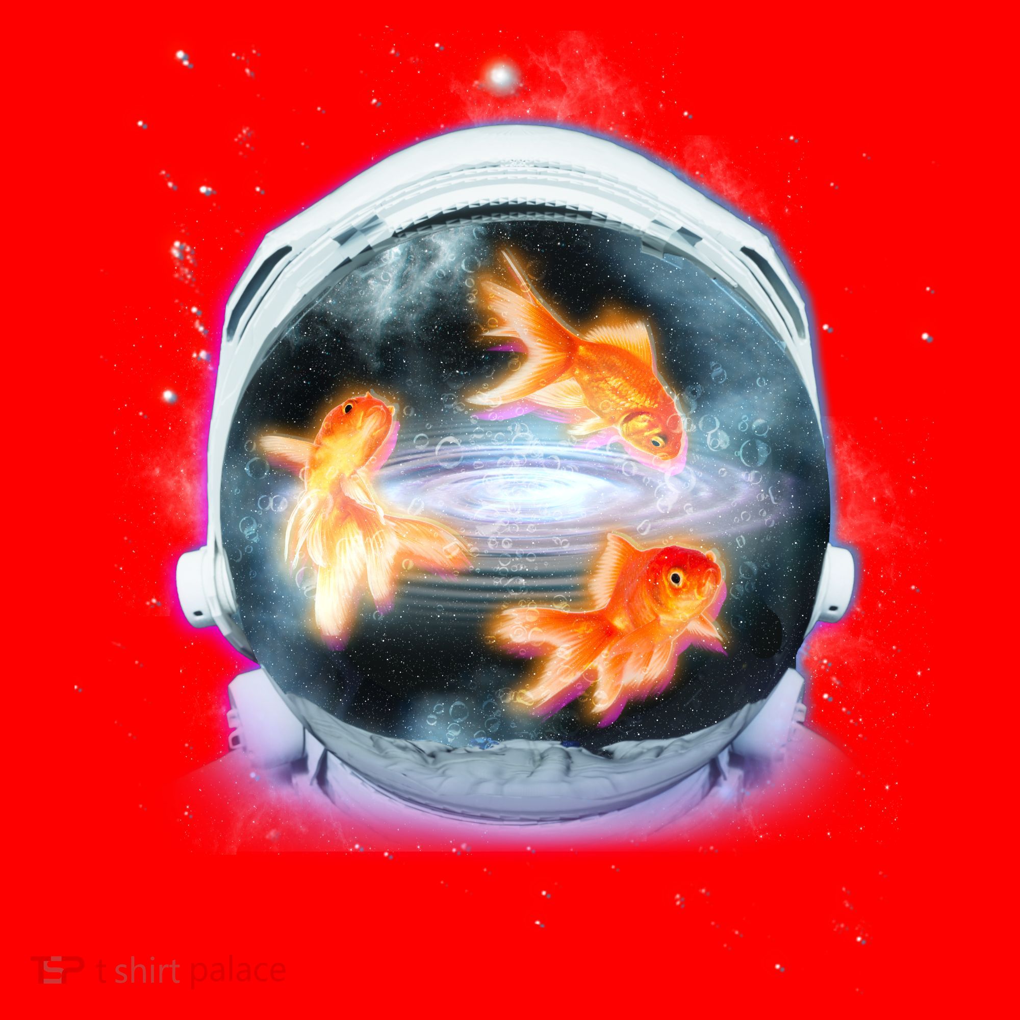 Space Astronaut Helmet Goldfish Santa Hat