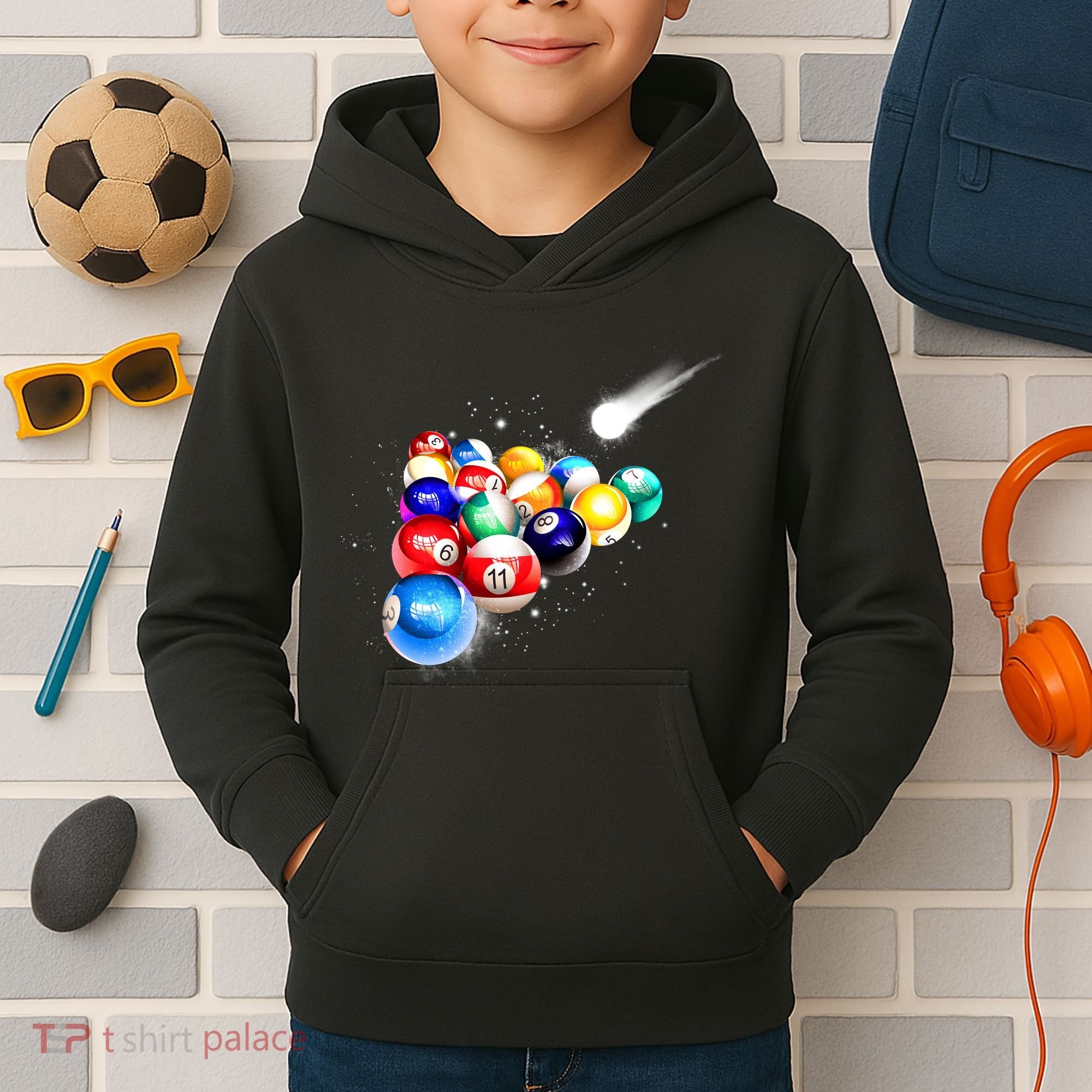 Space Billiards Kids Hoodie