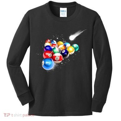 Space Billiards Kids Long Sleeve Shirt