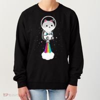 Space Cat Blasting Off Women's Sweatshirt thumb 0