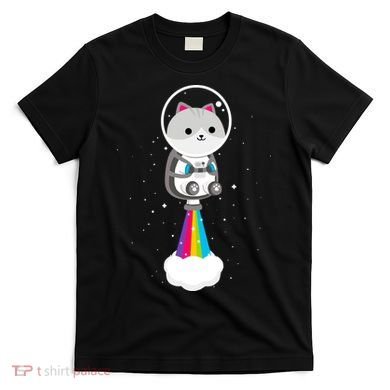 Space Cat Blasting Off T-Shirt