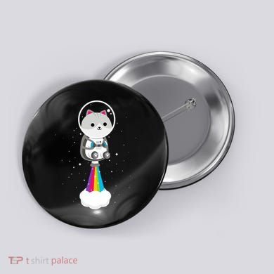 Space Cat Blasting Off Button