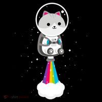 Space Cat Blasting Off Coffee Mug thumb 5