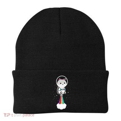 Space Cat Blasting Off Beanie