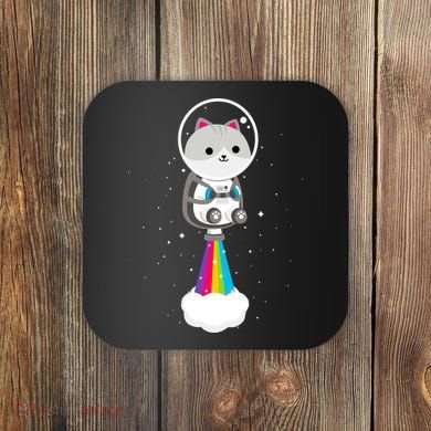 Space Cat Blasting Off Coaster