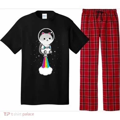 Space Cat Blasting Off Pajama Set