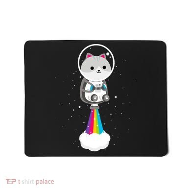 Space Cat Blasting Off Mousepad