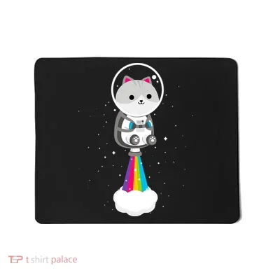 Space Cat Blasting Off Mousepad