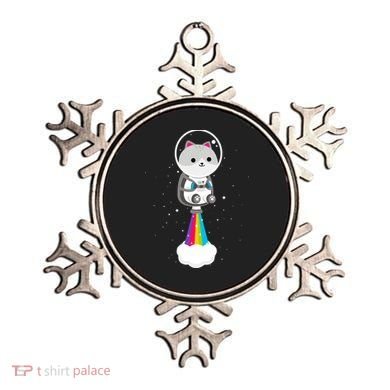 Space Cat Blasting Off Ornament