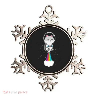 Space Cat Blasting Off Ornament
