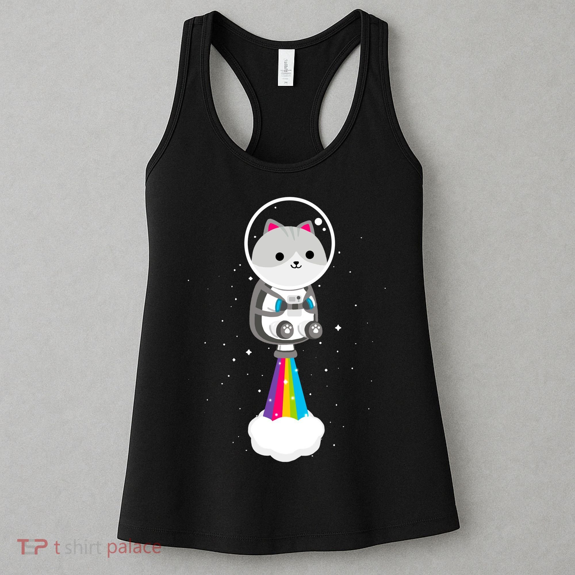 Space Cat Blasting Off Women's Tank Top