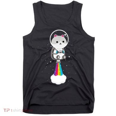 Space Cat Blasting Off Tank Top