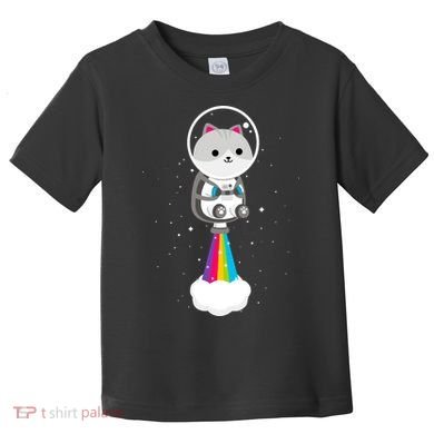 Space Cat Blasting Off Toddler T-Shirt
