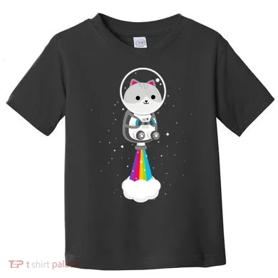 Space Cat Blasting Off Toddler T-Shirt