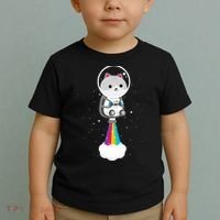 Space Cat Blasting Off Toddler T-Shirt thumb 2