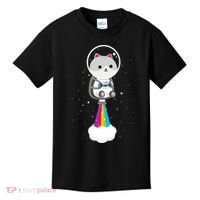 Space Cat Blasting Off Kids T-Shirt thumb 0