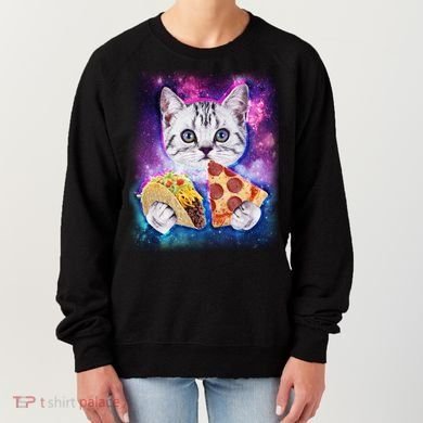 Space Cat Pizza And Tacos Women's Sweatshirt