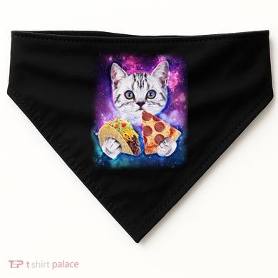 Space Cat Pizza And Tacos USA-Made Doggie Bandana
