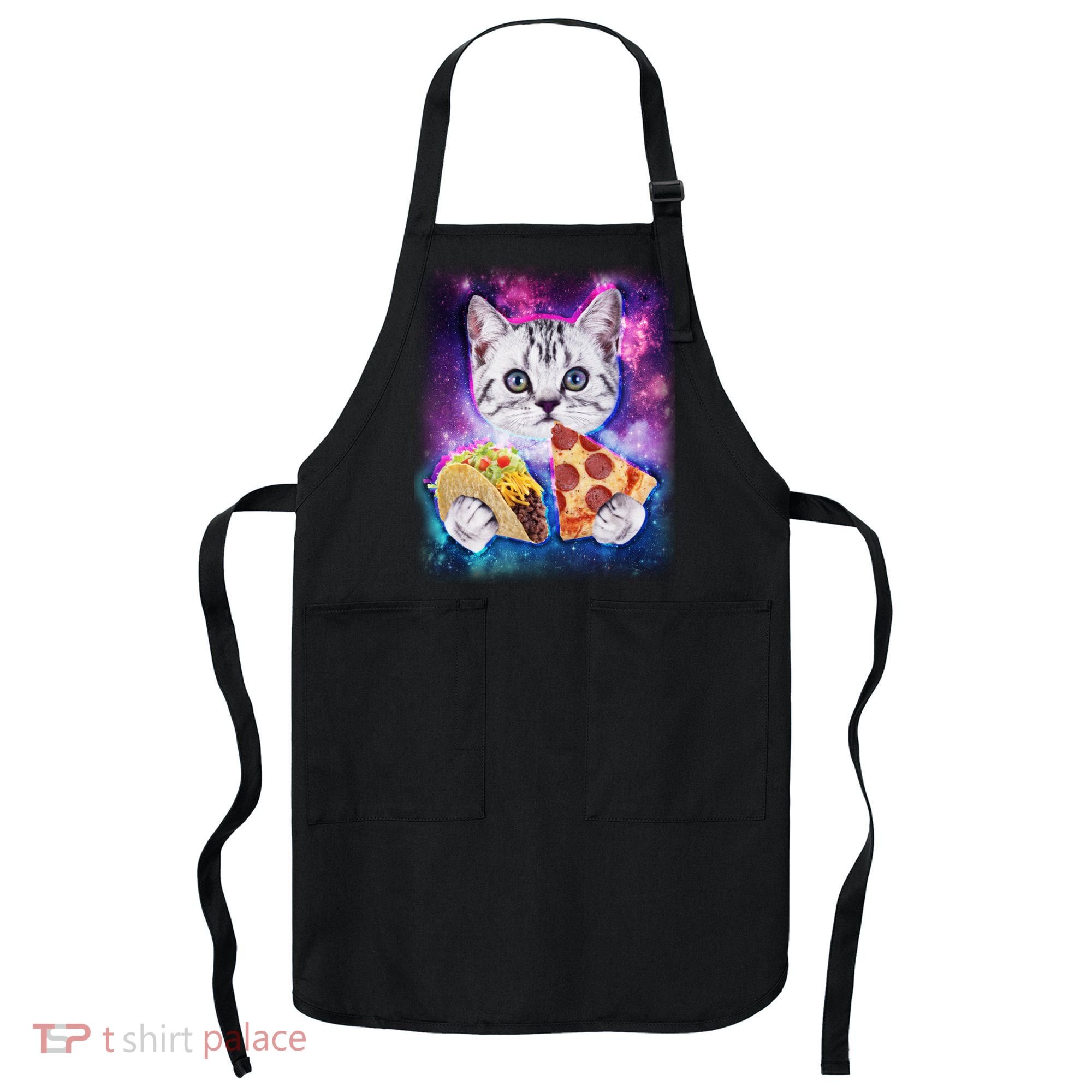 Space Cat Pizza And Tacos Apron