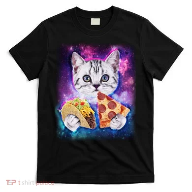 Space Cat Pizza And Tacos T-Shirt