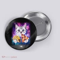 Space Cat Pizza And Tacos Button thumb 0