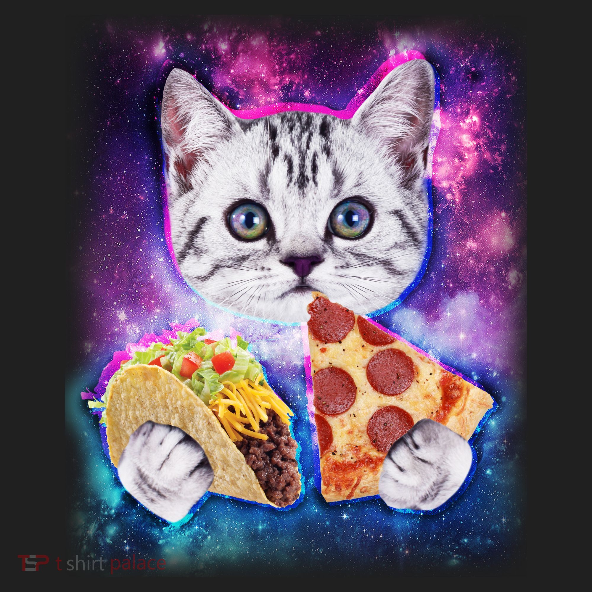 Space Cat Pizza And Tacos Beanie