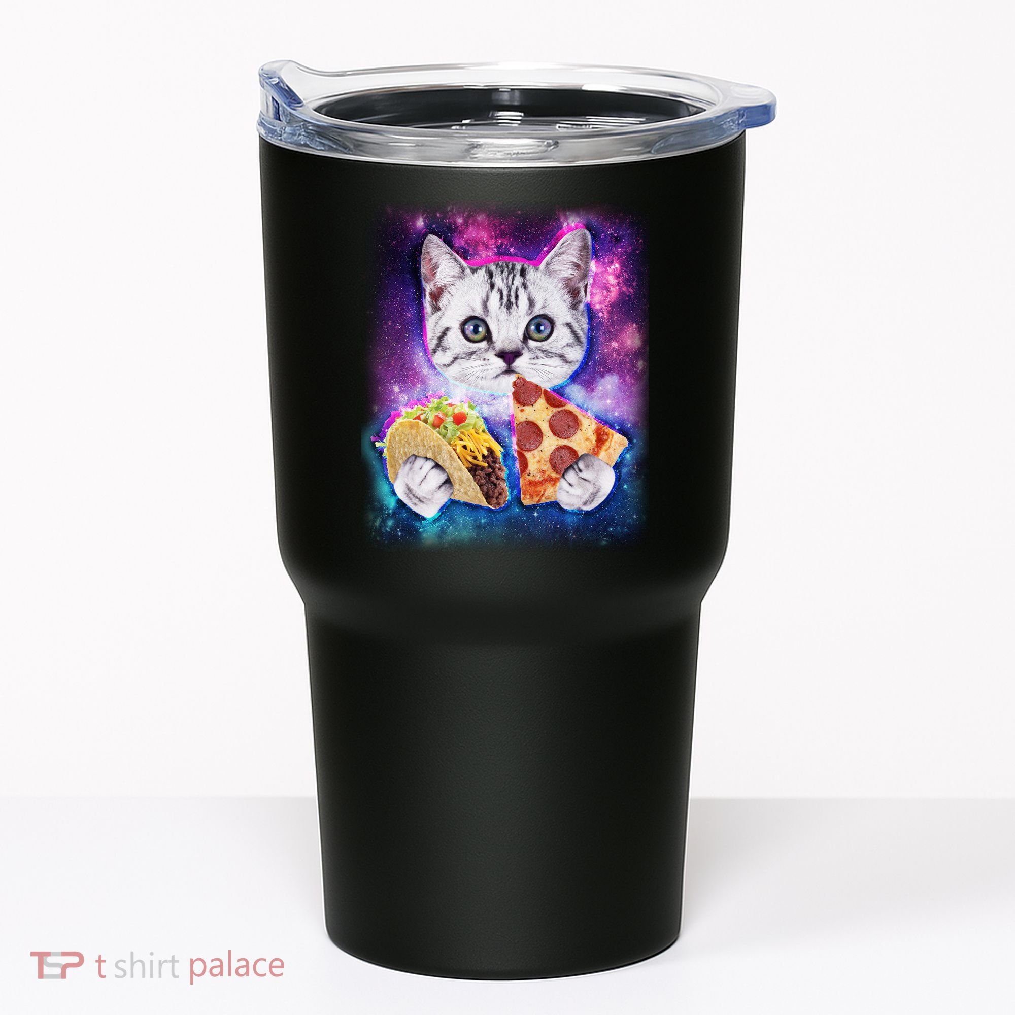 Space Cat Pizza And Tacos Tumbler