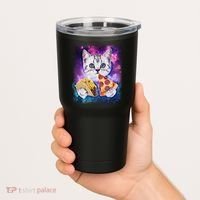 Space Cat Pizza And Tacos Tumbler thumb 2