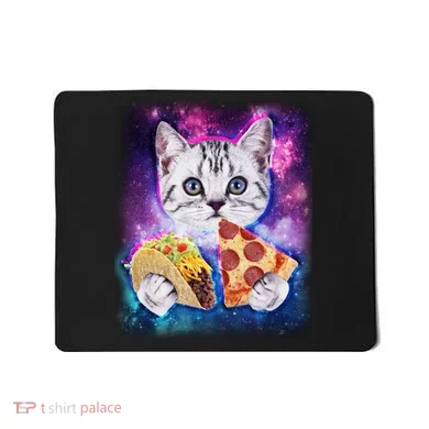 Space Cat Pizza And Tacos Mousepad