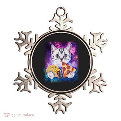 Space Cat Pizza And Tacos Ornament