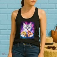Space Cat Pizza And Tacos Women's Tank Top thumb 2