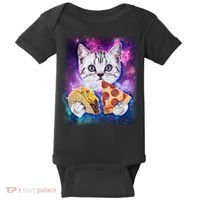 Space Cat Pizza And Tacos Baby Bodysuit thumb 0