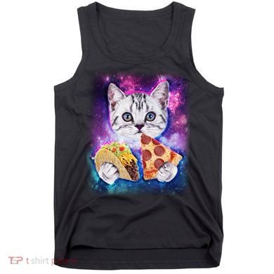 Space Cat Pizza And Tacos Tank Top