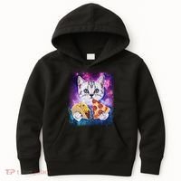 Space Cat Pizza And Tacos Kids Hoodie thumb 0