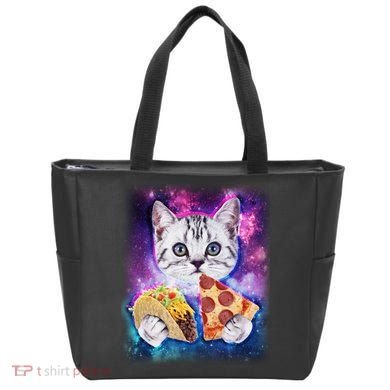 Space Cat Pizza And Tacos Tote Bag