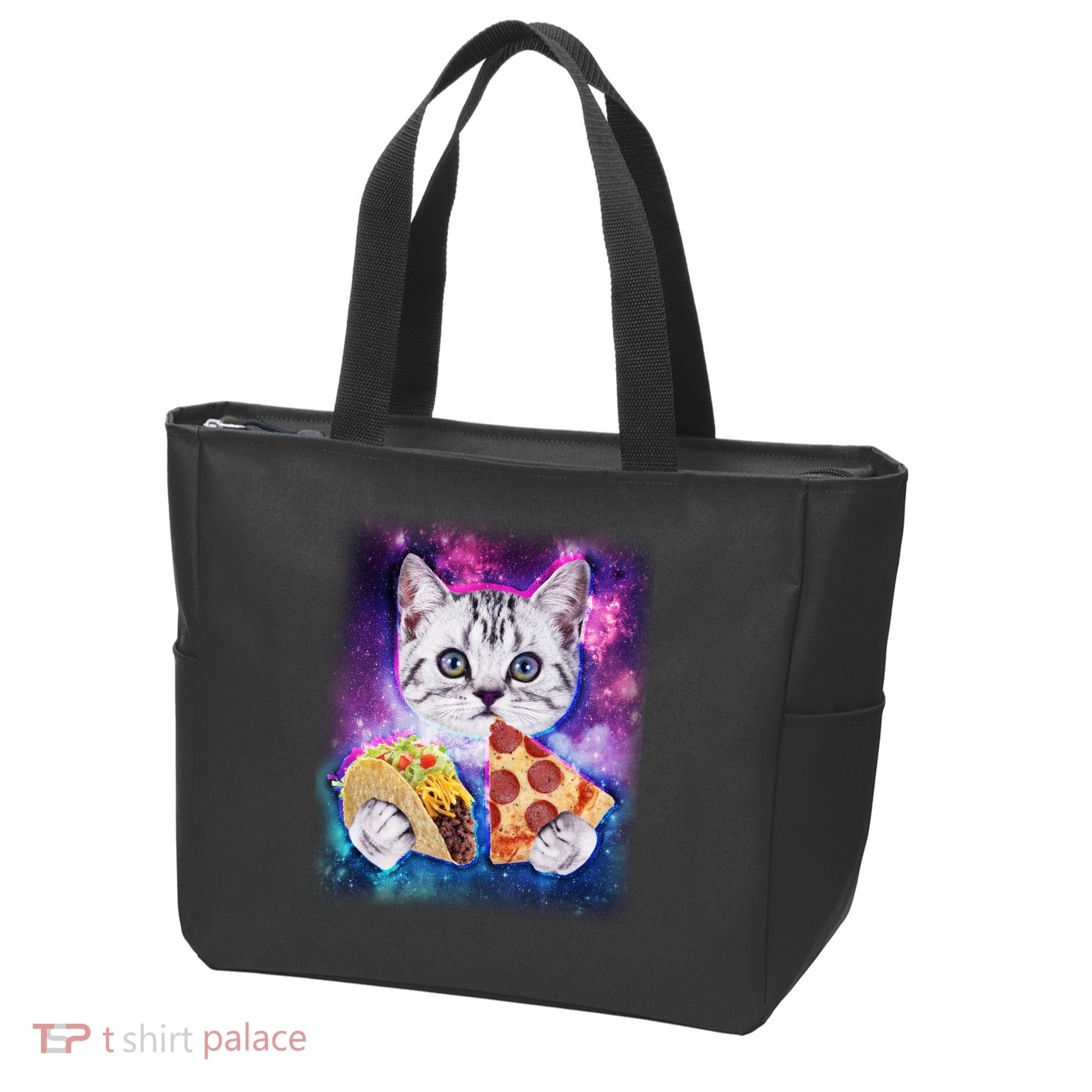 Space Cat Pizza And Tacos Tote Bag