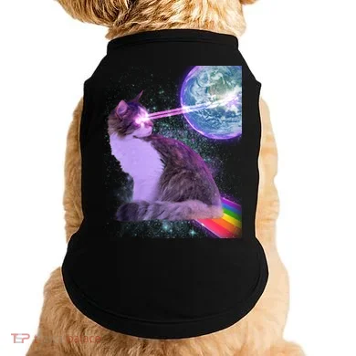 Space Cat Shooting Lazer Into Moon Doggie Tank