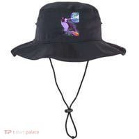 Space Cat Shooting Lazer Into Moon Bucket Hat thumb 0