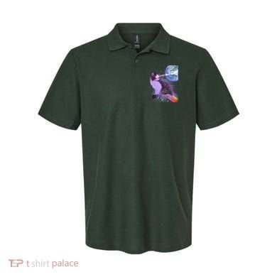 Space Cat Shooting Lazer Into Moon Polo