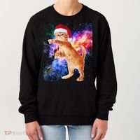 Space Christmas Cat Santa Kitty Women's Sweatshirt thumb 0