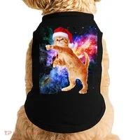 Space Christmas Cat Santa Kitty Doggie Tank thumb 0