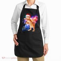 Space Christmas Cat Santa Kitty Apron thumb 2