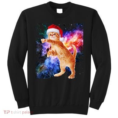 Space Christmas Cat Santa Kitty Sweatshirt