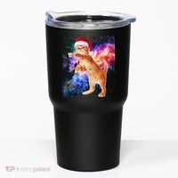 Space Christmas Cat Santa Kitty Tumbler thumb 0