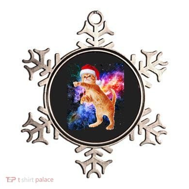 Space Christmas Cat Santa Kitty Ornament