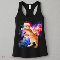 Space Christmas Cat Santa Kitty Women's Tank Top thumb 3